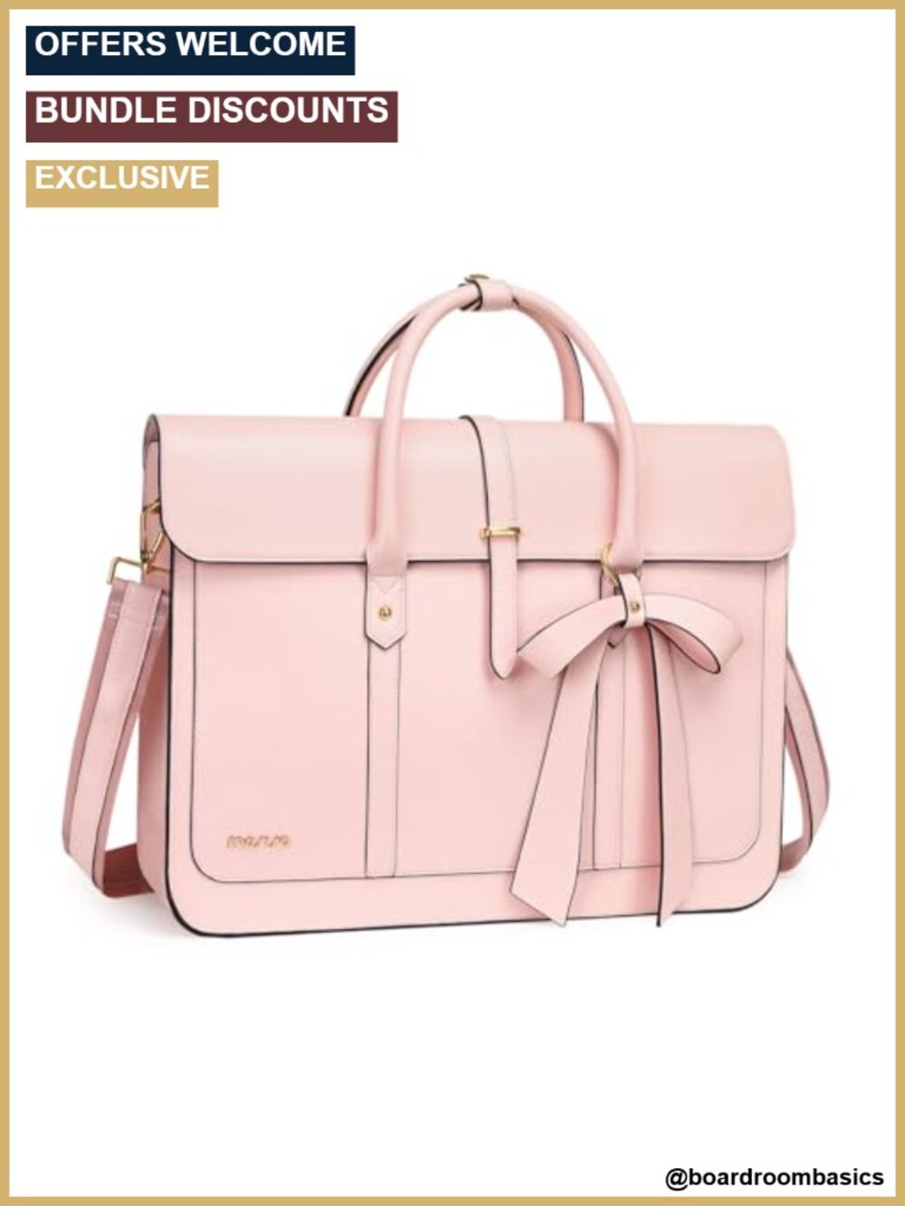 17 inch PU Leather Laptop Shoulder Bag Messenger Briefcase Waterproof